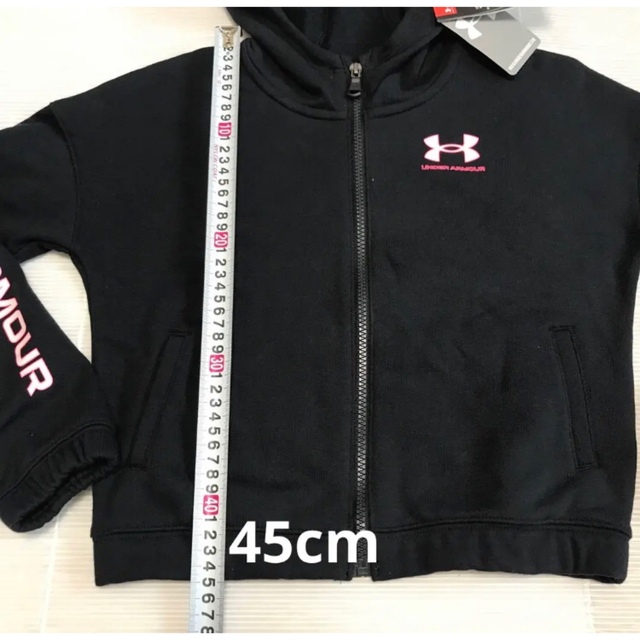 UNDER ARMOUR(アンダーアーマー)の送料無料 新品 underarmour ライバルフリース フルジップ フーディー キッズ/ベビー/マタニティのキッズ服女の子用(90cm~)(ジャケット/上着)の商品写真