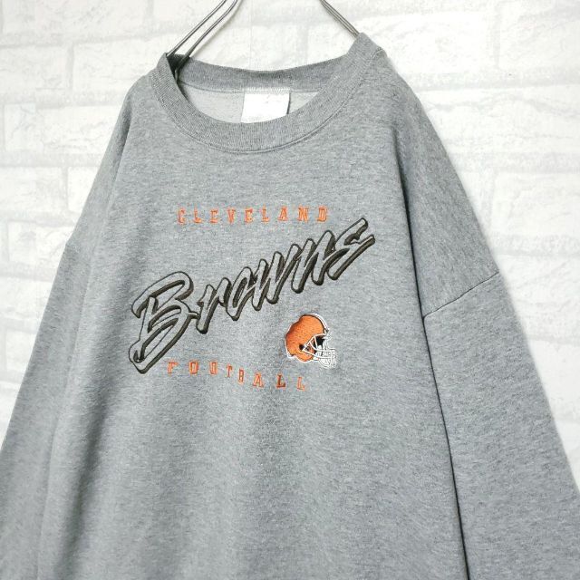 NFL 90s ヴィンテージ クリーブランド・ブラウンズ 刺繍スウェット 2XL メンズのトップス(スウェット)の商品写真