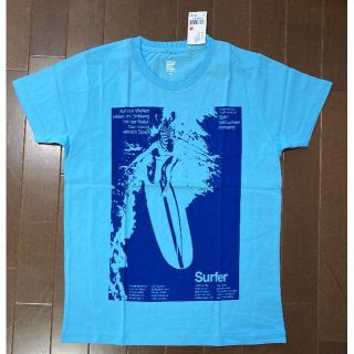デザインティーシャツストアグラニフ(Design Tshirts Store graniph)の定価2750円　graniphグラニフ Tシャツ SSサイズ／水色サーフィン(Tシャツ(半袖/袖なし))