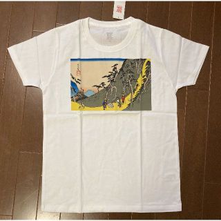 グラニフ(Design Tshirts Store graniph)の定価2750円　graniphグラニフ Tシャツ SSサイズ／白 浮世絵和風(Tシャツ(半袖/袖なし))