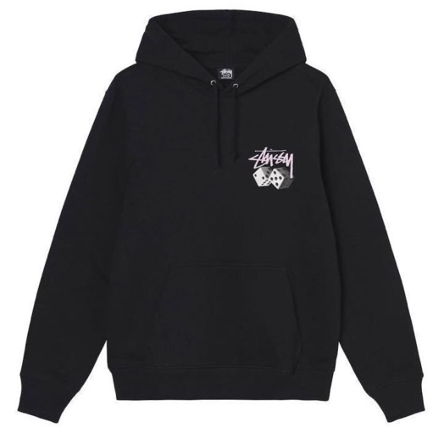 新品】stussy スウェットパーカー サイズM ブラック