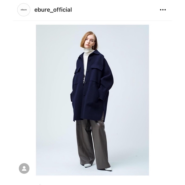 未使用品 エブール ebure ジロンラムメルトンシャツジャケット 有名な