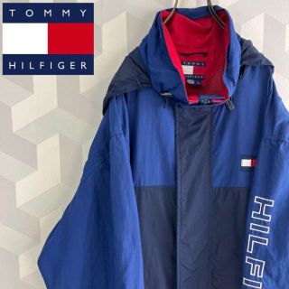 TOMMY HILFIGER - 【90s トミーヒルフィガー】XL刺繍スリーブロゴ