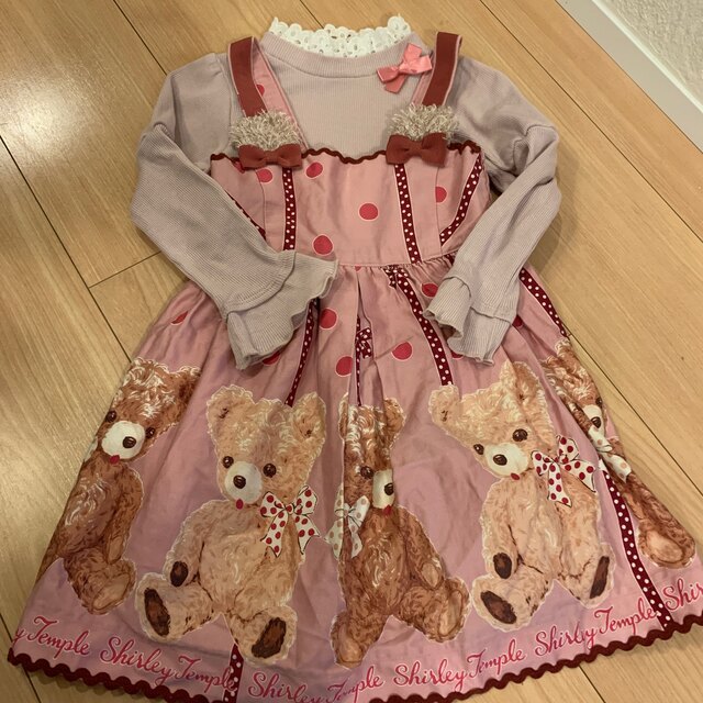 キッズ服女の子用(90cm~)くまワンピースのみ