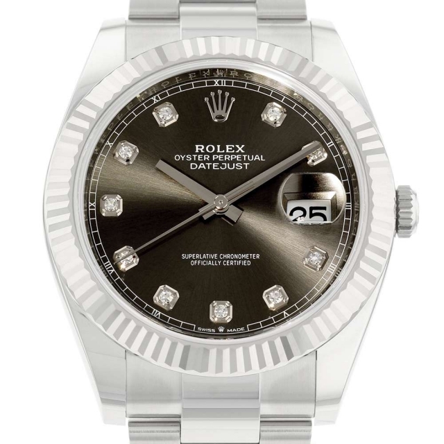 ROLEX(ロレックス)のロレックス デイトジャスト41 10P ダイヤモンド 126334G グレー文字盤 メンズの時計(腕時計(アナログ))の商品写真
