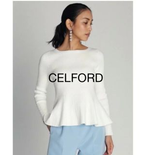 セルフォード(CELFORD)のセルフォード　Celford 柄編みニットプルオーバー　ペプラム(ニット/セーター)