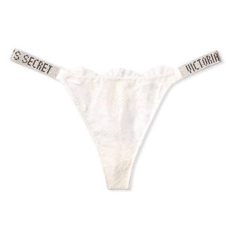 ヴィクトリアズシークレット(Victoria's Secret)の【新品】victoria's secret パンツ　白レース　シャインストラップ(ショーツ)