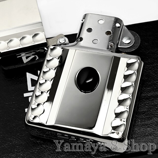 新品 ZIPPO アーマーダイヤカット オニキス 両面 SV ジッポー ライター