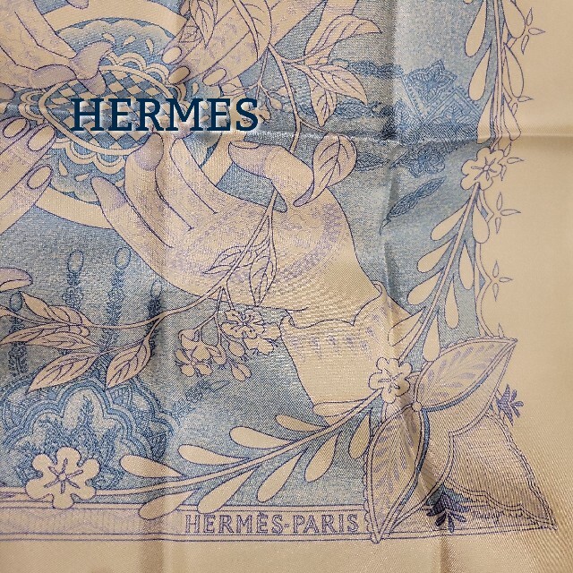 タグ付き　未使用　レア　HERMES　エルメス　シルク　スカーフ　カレ90