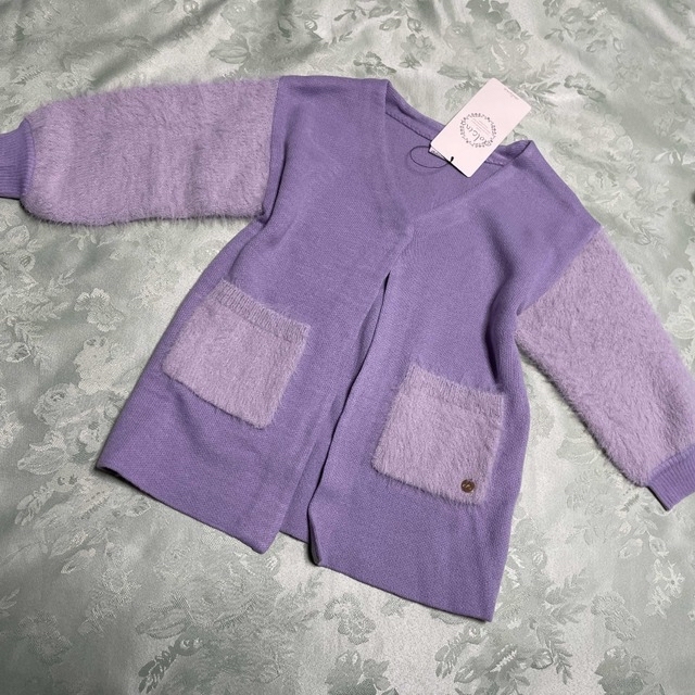 ドルチーナ　新品　ロングカーディガン キッズとママのセット キッズ/ベビー/マタニティのキッズ服女の子用(90cm~)(カーディガン)の商品写真