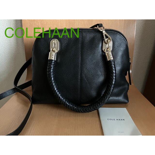 きーなのお店美品☆COLE HAANコールハーン 2wayショルダーバッグ 編み込みレザー