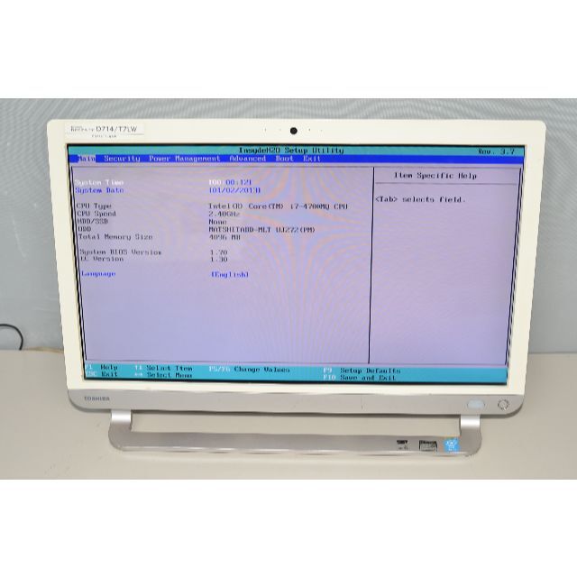 ジャック品 一体型パソコン 東芝 D714/T7LW メモリー4GB OSなしの+ ...