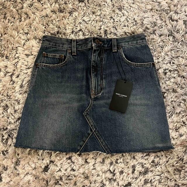 Saint Laurent - 【新品】SAINT LAURENT デニム ミニ スカート タイト