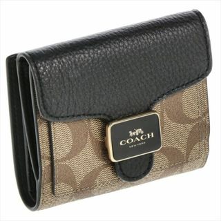 コーチ(COACH)のコーチ COACH 二つ折財布 C7805 KHAKI BLACK MULTI(財布)