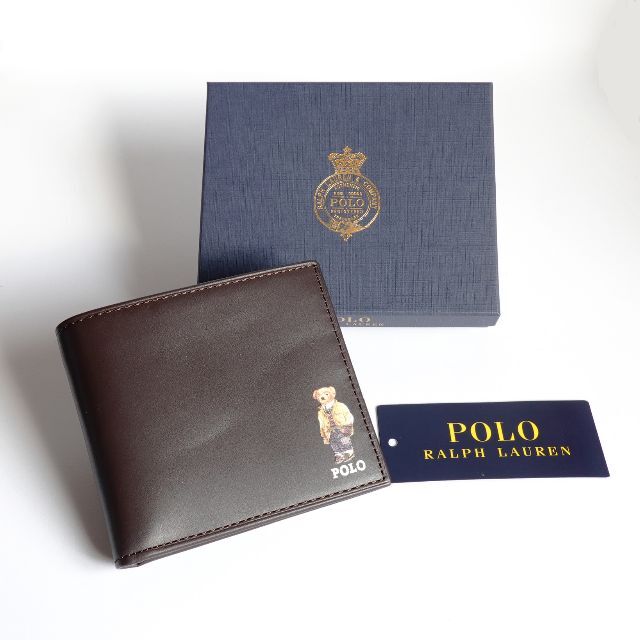 POLO RALPH LAUREN(ポロラルフローレン)のラルフローレン ポロ ベア 2つ折り革財布 日本未発売 Ralph Lauren メンズのファッション小物(折り財布)の商品写真