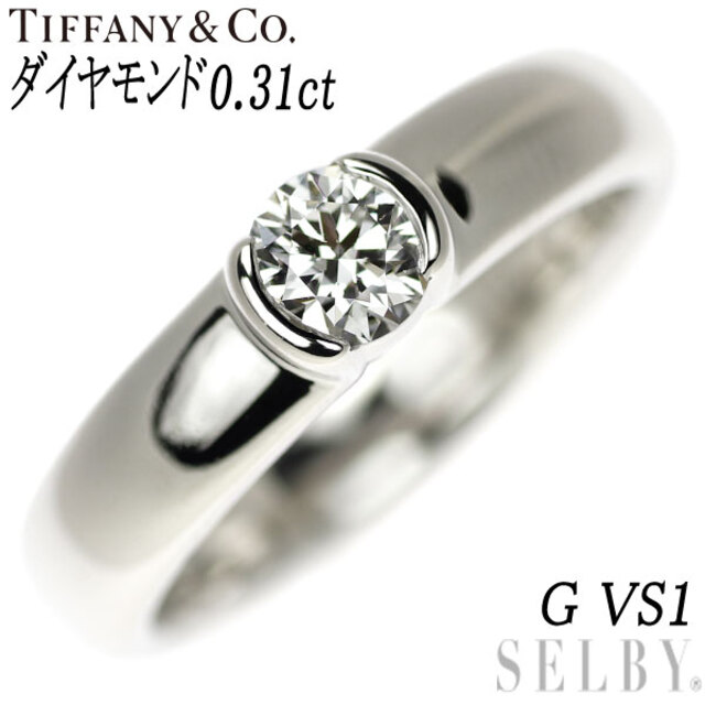ティファニーPt950ダイヤモンド ドッツリング-