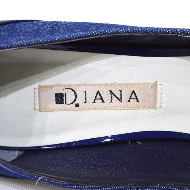 DIANA(ダイアナ)のDIANA パンプス ポインテッドトゥ ハイヒール デニム リボン 22.5cm レディースの靴/シューズ(ハイヒール/パンプス)の商品写真