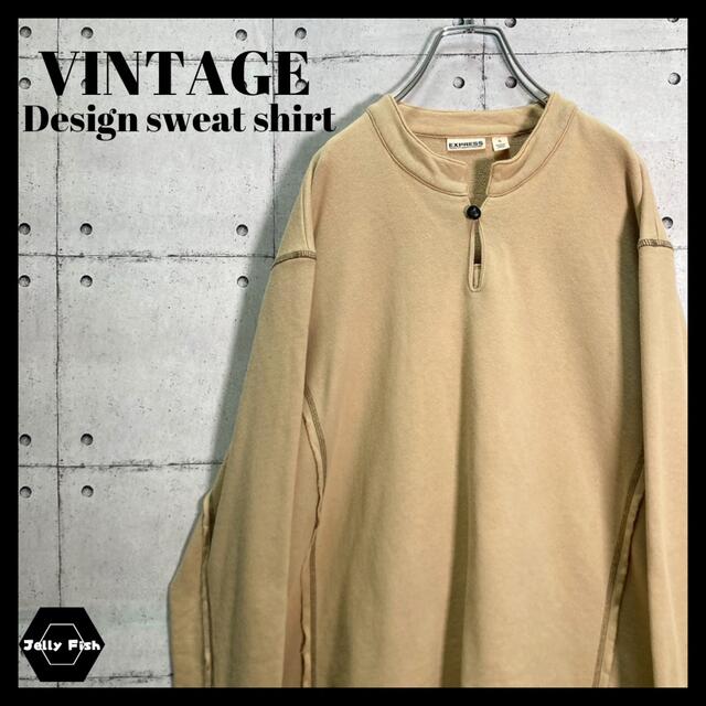 ART VINTAGE(アートヴィンテージ)の【US古着】VINTAGE スリットネック デザイン スウェットシャツ 希少 メンズのトップス(スウェット)の商品写真