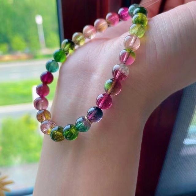 ふるさと納税 ⭐︎【高級】トルマリン 7mm ブレスレット ブレスレット+