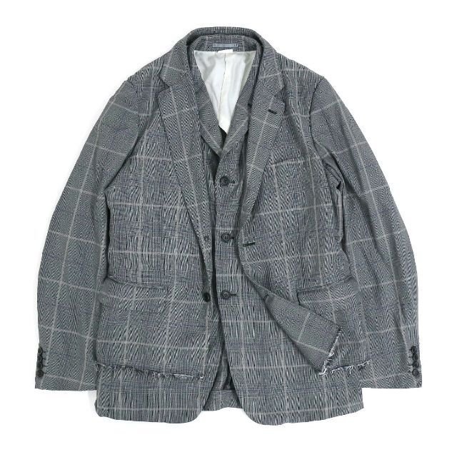 COMME des GARCONS(コムデギャルソン)のコムデギャルソン オムドゥ 22SS ドッキングレイヤーグレンチェックジャケット メンズのジャケット/アウター(テーラードジャケット)の商品写真