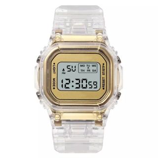 デジタルウォッチ 腕時計 デジタル 透明 スケルトン カシオ CASIO チープ(腕時計)