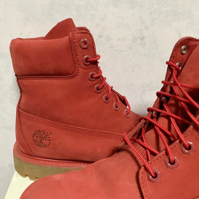 Timberland(ティンバーランド)の【美品・送料無料】レッドTimberland ティンバーランド メンズの靴/シューズ(ブーツ)の商品写真