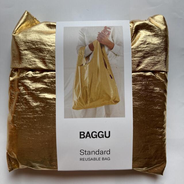 BAGGU メタリック スタンダード ゴールドの通販 by Mikan｜ラクマ