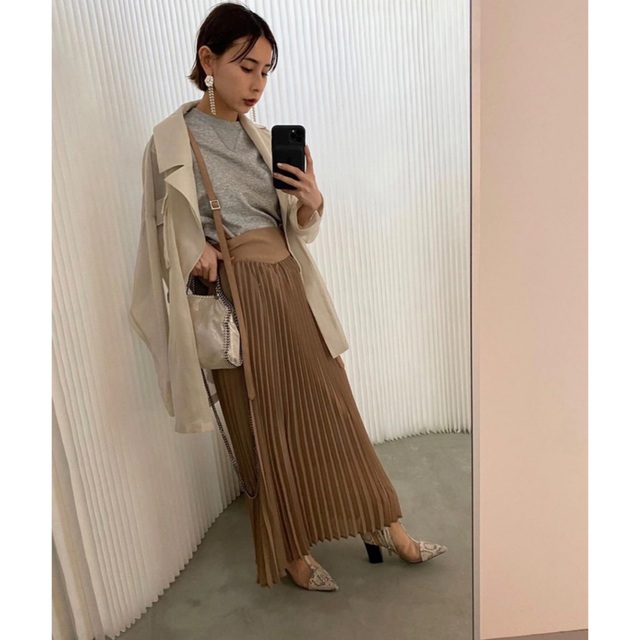 Ameri VINTAGE - 美品 AMERI 3WAY PLEATS SKIRT （beige：free）の通販 by Mii.'s