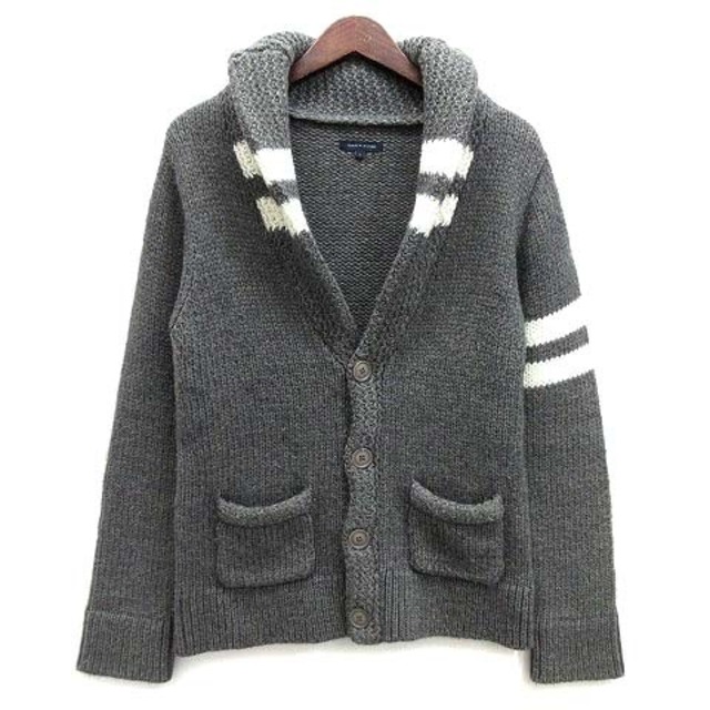 TOMMY HILFIGER(トミーヒルフィガー)のトミーヒルフィガー ショールカラー ニット カーディガン アルパカ混 グレー L メンズのトップス(カーディガン)の商品写真