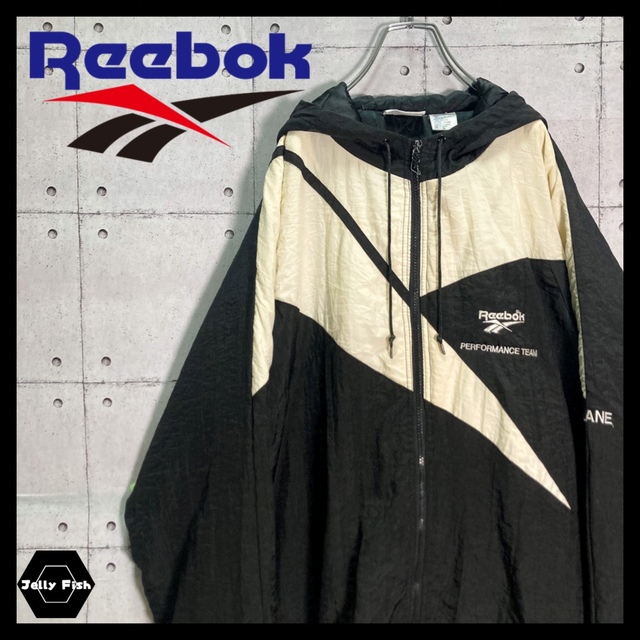 【入手困難】90s Reebok/リーボック 刺繍ロゴ ナイロンブルゾン XL