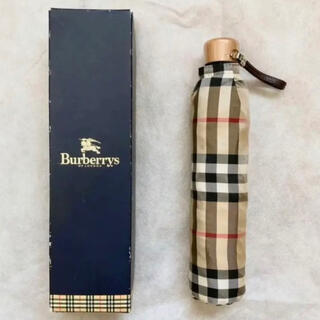 BURBERRY - 未使用 バーバリー 折りたたみ傘 ネイビー チェックの通販 