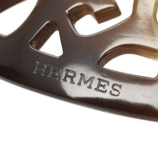 美品 エルメス マジェステ バレッタ かんざし ヘアアクセサリー バッファローホーン レディース HERMES 【1-0073698】