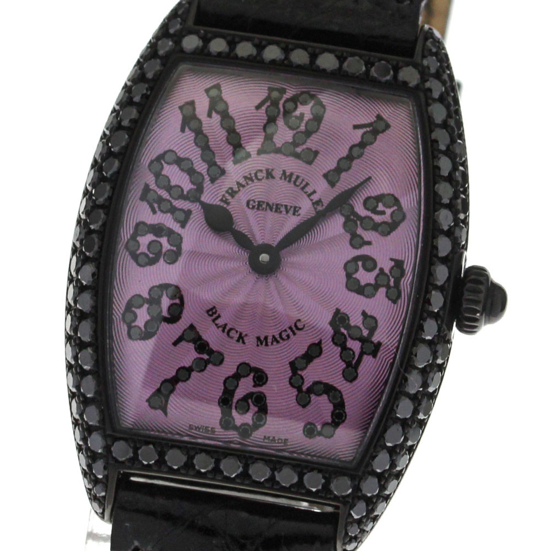 FRANCK MULLER(フランクミュラー)のフランクミュラー 1752QZD トノーカーベックス ブラックマジック K18WG ダイヤベゼル クォーツ レディース _713386 レディースのファッション小物(腕時計)の商品写真