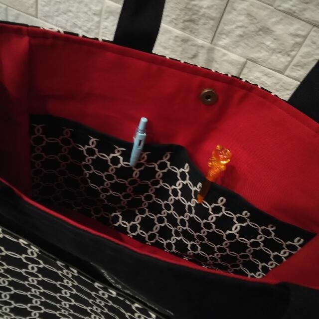 チェーンモロッカン サイドポケットトートバッグ ハンドメイド 4
