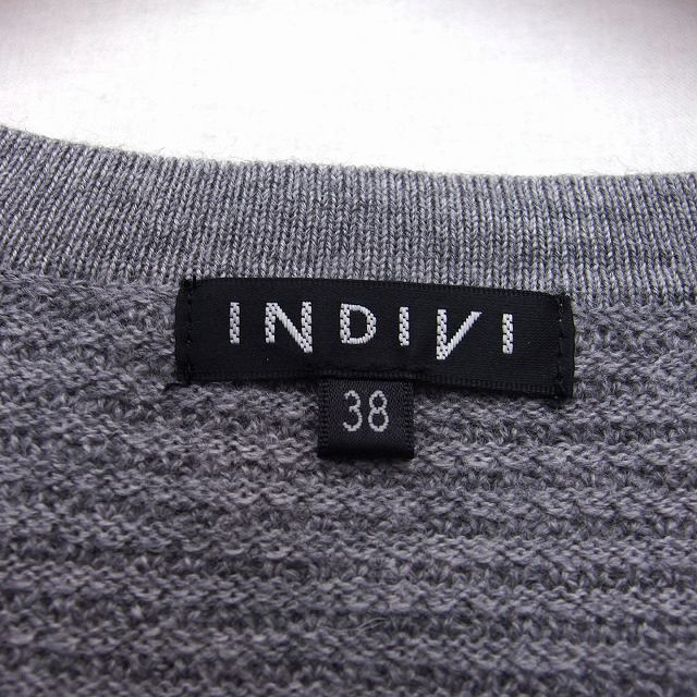INDIVI(インディヴィ)のインディヴィ INDIVI ニット セーター 長袖 Vネック ウール 毛 霜降り レディースのトップス(ニット/セーター)の商品写真