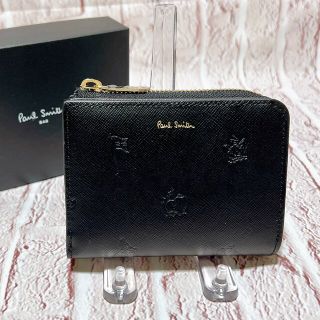 ポールスミス(Paul Smith)の【新品 未使用】ポールスミス ２つ折り財布 ポールドローイング 黒(折り財布)