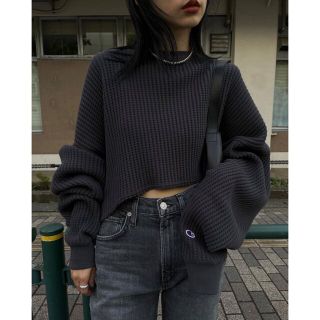 アメリヴィンテージ(Ameri VINTAGE)のAMERI×Champion SHORT WAFFLE TOP(カットソー(長袖/七分))