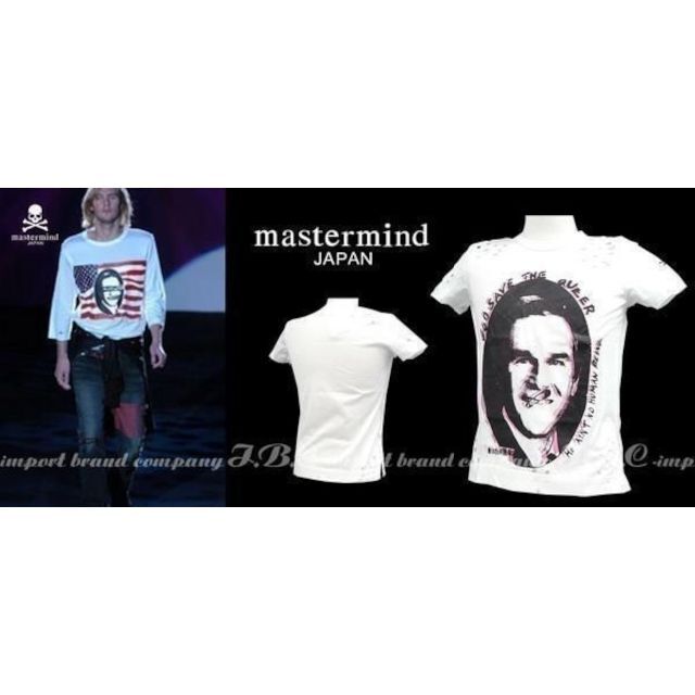 ★mastermindマスターマインド★クラッシュプリントTシャツ★ホワイト白S