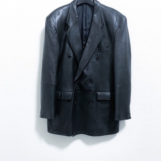 VINTAGE(ヴィンテージ)のold sheep leather double tailored jacket メンズのジャケット/アウター(レザージャケット)の商品写真