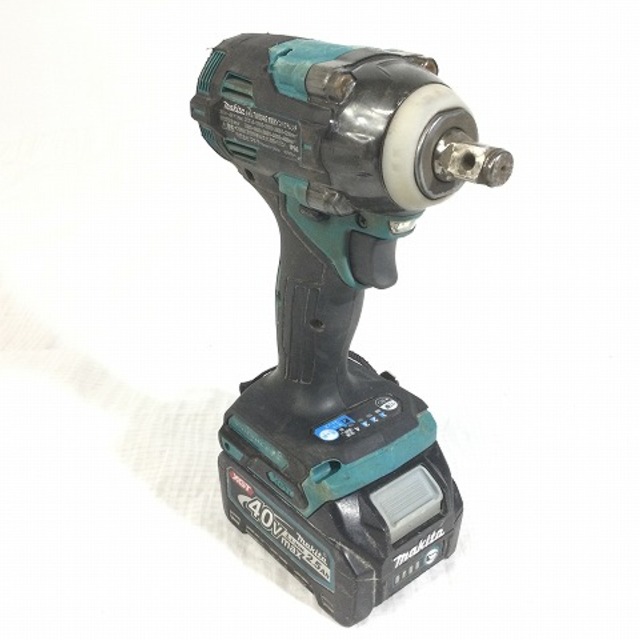 バイク☆品☆makita マキタ 40Vmax 充電式インパクトレンチ TW004GRDX 2.5Ahバッテリー2個(BL4025) 充電器(DC40RA) ケース付 60371