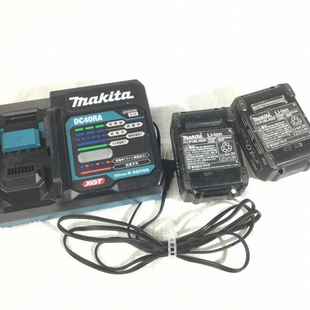 バイク☆品☆makita マキタ 40Vmax 充電式インパクトレンチ TW004GRDX 2.5Ahバッテリー2個(BL4025) 充電器(DC40RA) ケース付 60371