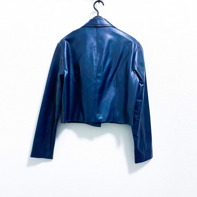 ZARA - 希少 ZARA ザラ クロップド レザー テーラードジャケット ZARA - 希少 ZARA ザラ クロップド レザー テーラードジャケット