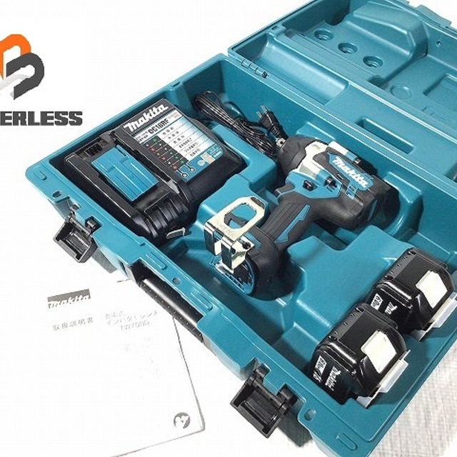 ☆極美品☆makita マキタ 18V 6.0Ah 充電式インパクトレンチ TW700DRGX 6.0Ahバッテリー2個(BL1860B) 充電器(DC18RF) ケース付 60649