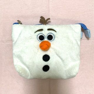 ディズニー(Disney)のアナ雪 オラフ 顔型ポーチ スマホポシェット スマホポーチ パスケース(キャラクターグッズ)