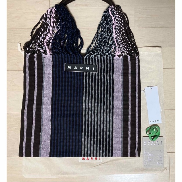 新品未使用 MARNI マルニ フラワーカフェ ハンモックバッグ ブルー