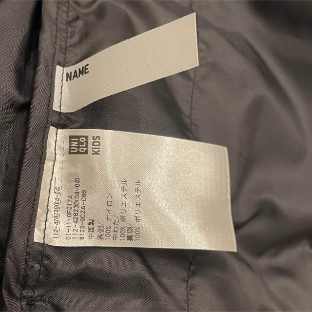 UNIQLO(ユニクロ)の美品○UNIQLO ユニクロ　ダウン　140 キッズ/ベビー/マタニティのキッズ服男の子用(90cm~)(ジャケット/上着)の商品写真