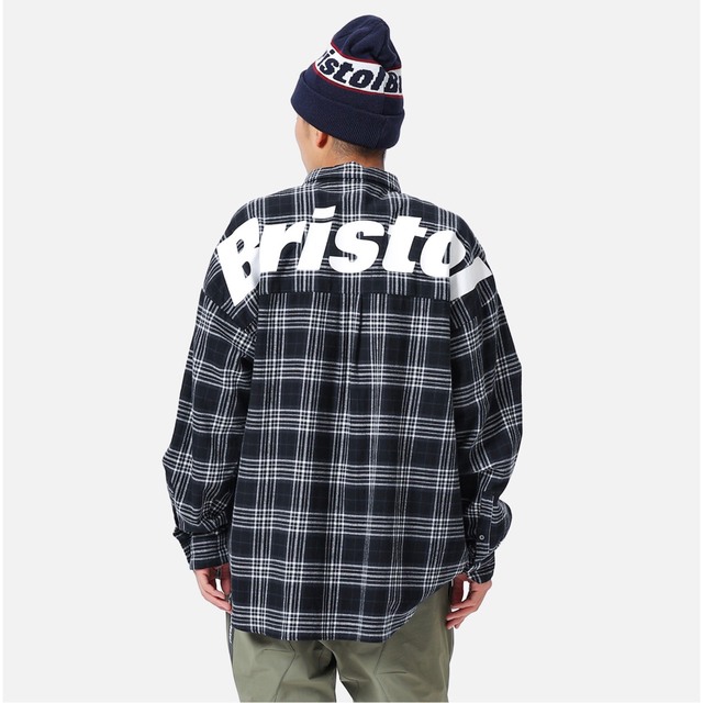 F.C.R.B BIG LOGO FLANNEL BAGGY SHIRT