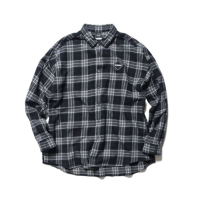 F.C.R.B 22AW BIG LOGO FLANNEL BAGGYSHIRT