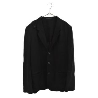 Yohji Yamamoto - REGULATION Yohji Yamamoto MEN レギュレーションヨウジヤマモトメン ノッチドラペル ウールギャバ 5ボタンシングルジャケット ブラック HD-J02-240