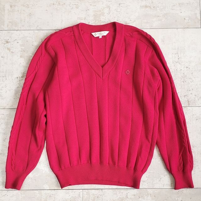 Christian Dior sports 同色刺繍ロゴ　ウールニットセーター